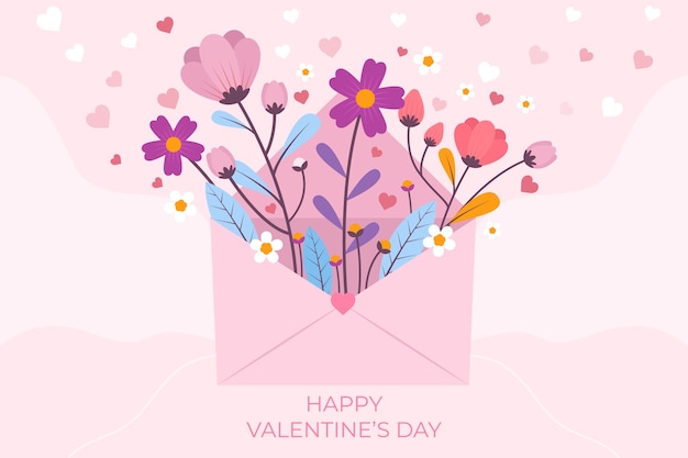 Valentine's day background with greeting