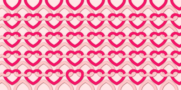 Valentine's Day Background with Lovely Hearts Pattern