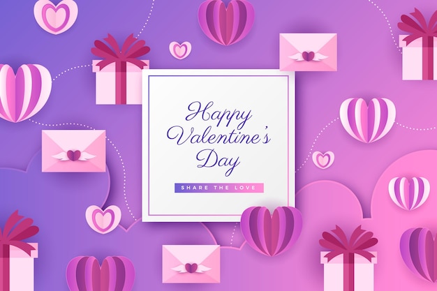 Valentine's day background with presents