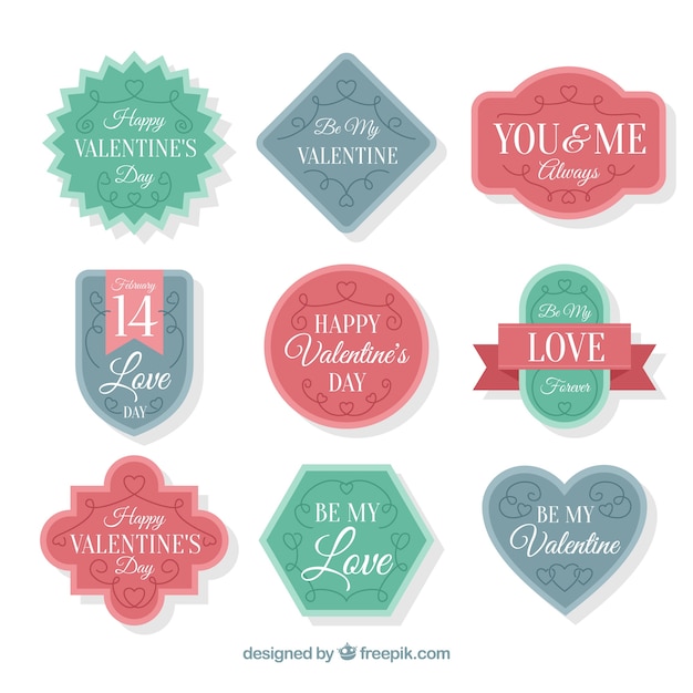 Valentine's day badge collection