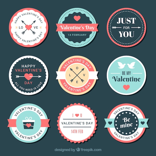 Valentine's day badge collection