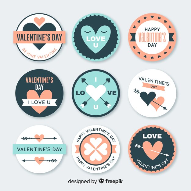 Valentine's day badge collection