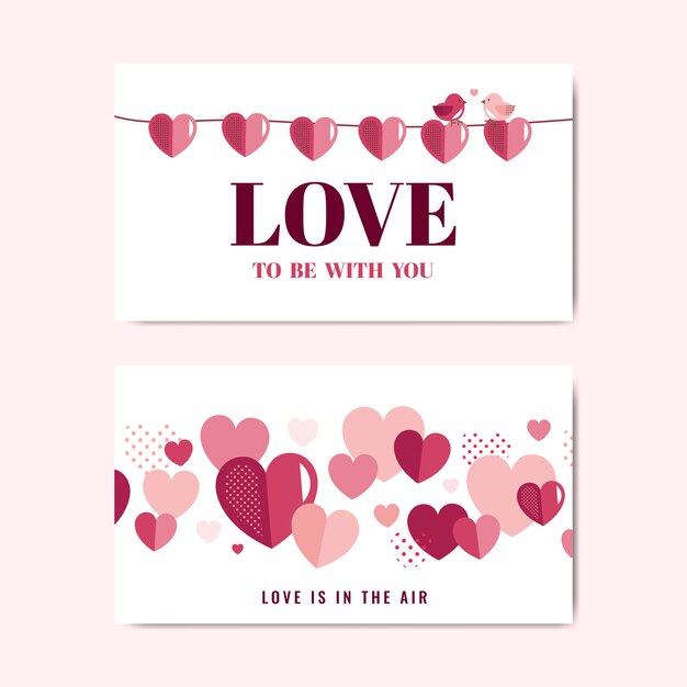 Valentine's Day banner decoration vector