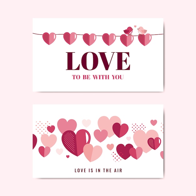 Valentine's Day banner decoration vector