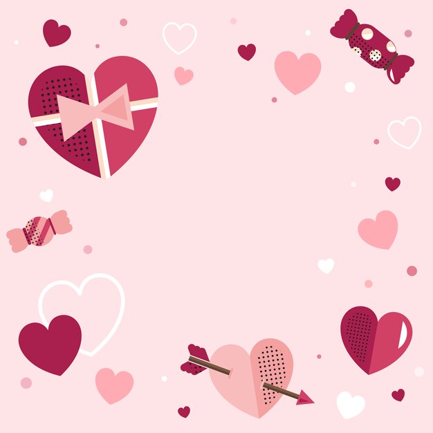 Valentine&#39;s Day blank background vector