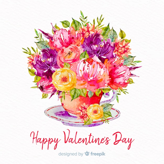 Free Vector valentine's day bouquet