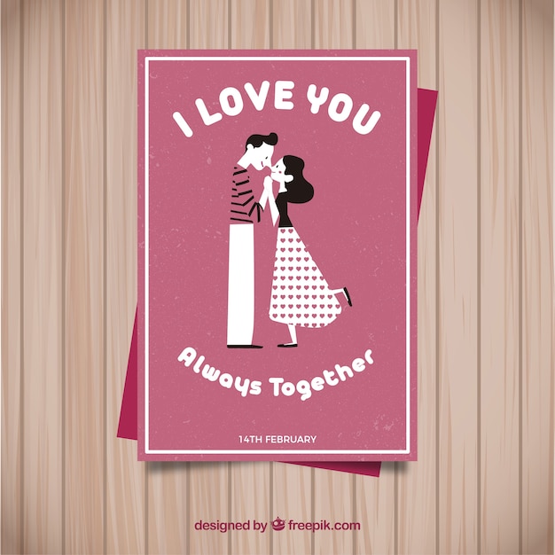 Free Vector valentine's day card template