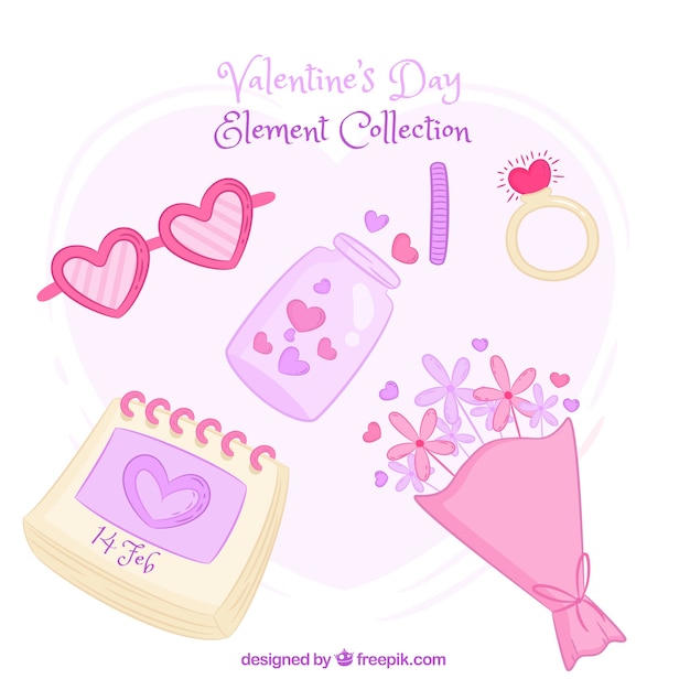 Valentine's day element collection