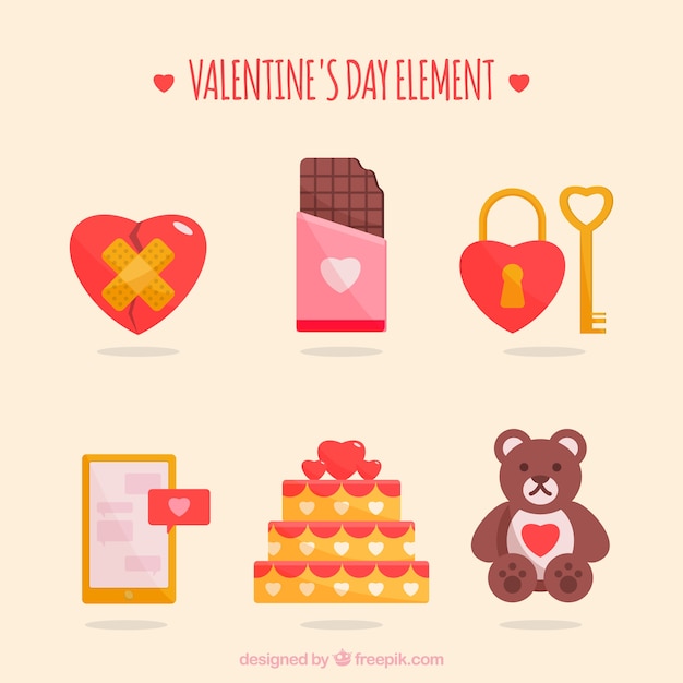 Valentine's day element collection