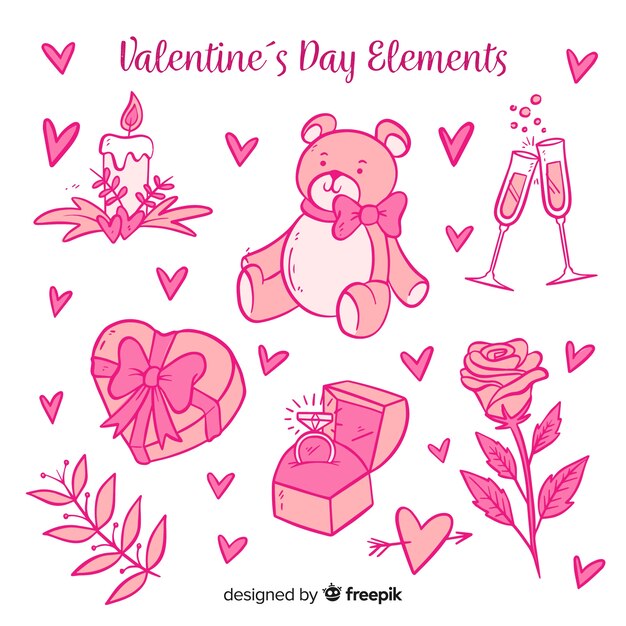 Valentine's day element collection