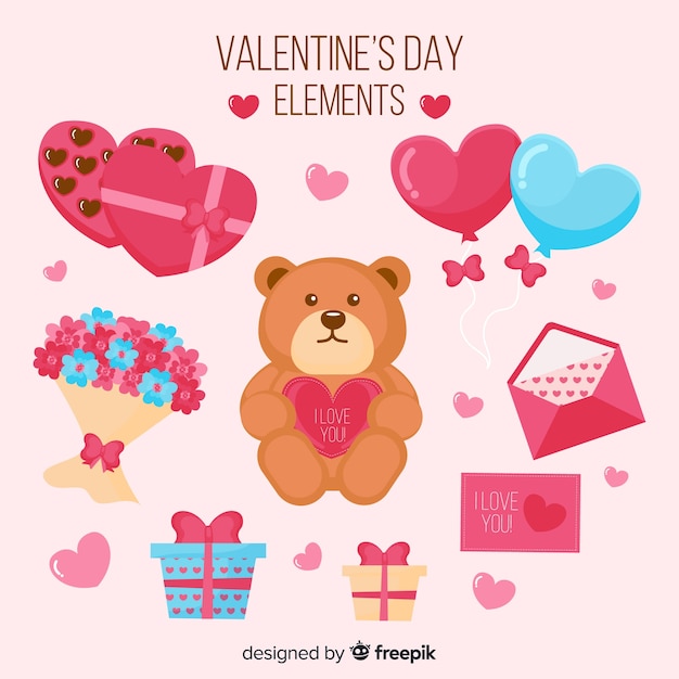 Valentine's day element collection