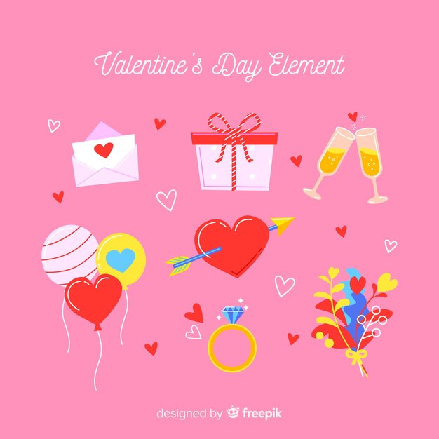 Valentine's day element collection