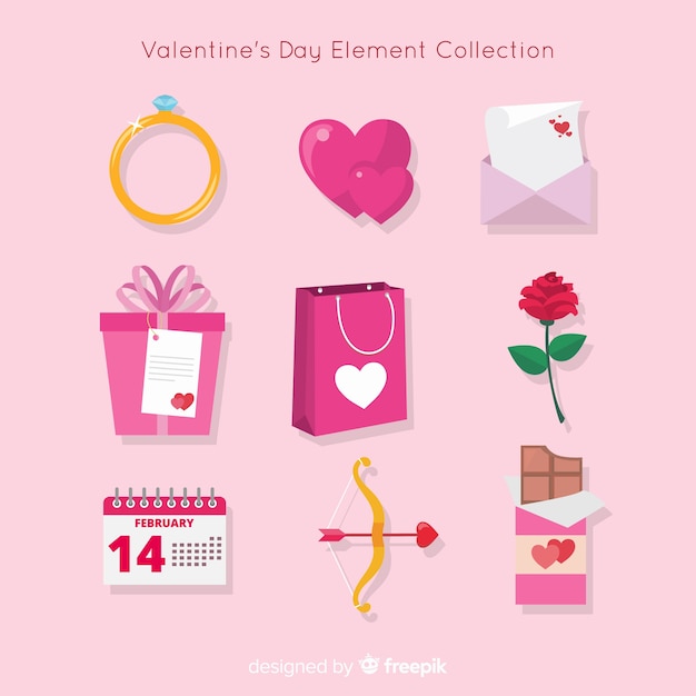 Valentine's day elements collection