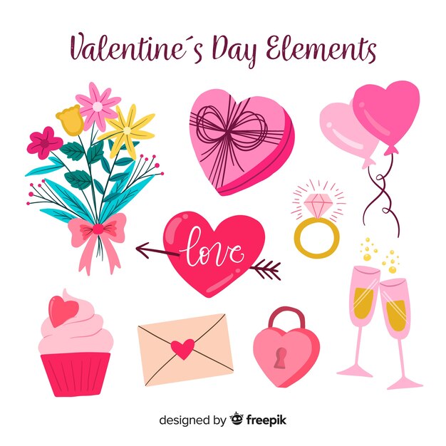 Valentine's day elements collection