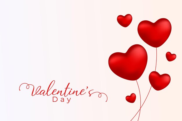 Valentine's day event background with heart balloon