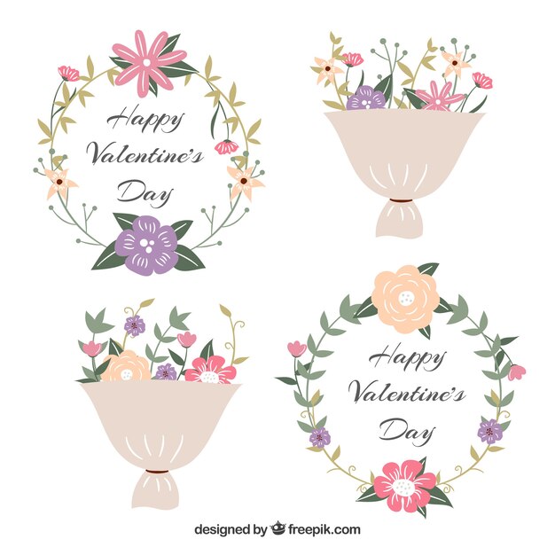 Valentine's day floral wreaths & bouquets