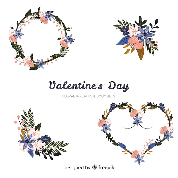 Valentine's day floral wreaths & bouquets