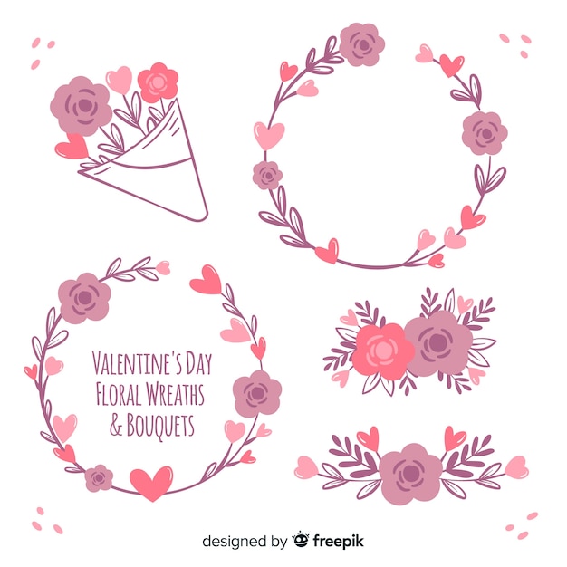 Valentine's day floral wreaths & bouquets