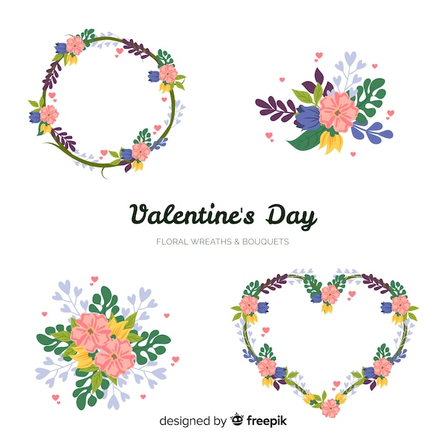 Valentine's day floral wreaths & bouquets