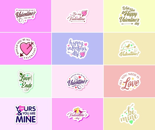 Free vector valentine's day graphics stickers to share your love and affection