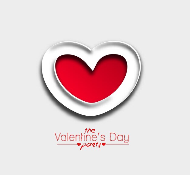 Valentine's day Heart Background, Vector Illustration.