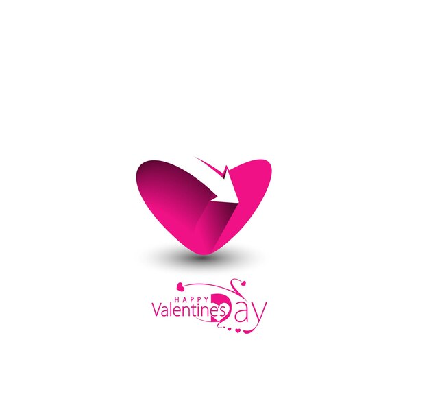 Valentine's day Heart Background, Vector Illustration.