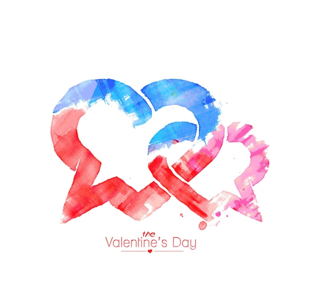 Valentine's day Heart Background, Vector Illustration.