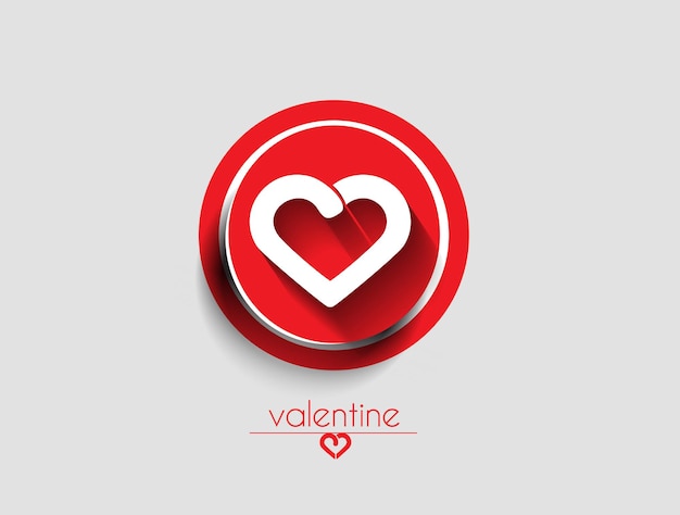 Valentine's day Heart Background, Vector Illustration.