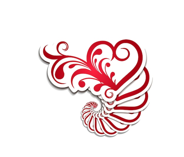 Valentine's day Heart Background, Vector Illustration.