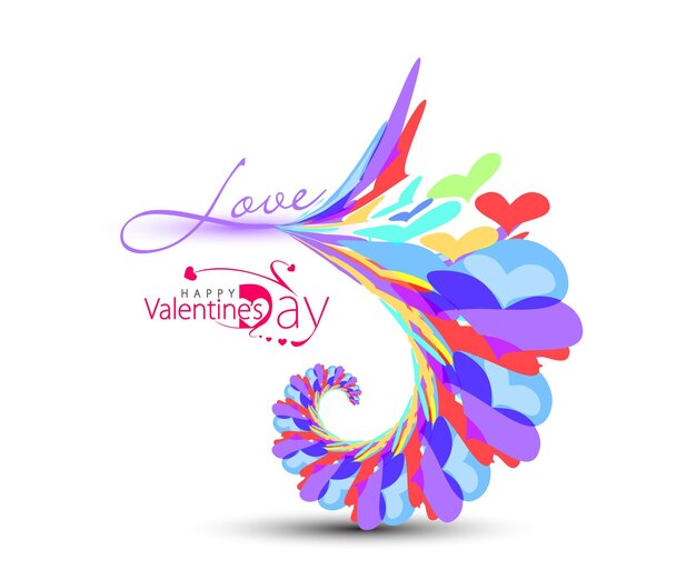 Valentine's day Heart Background, Vector Illustration.