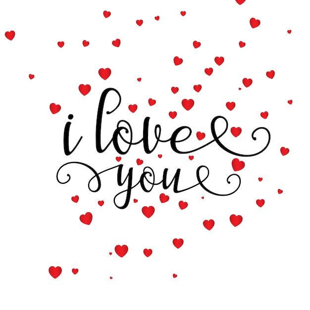 Free Vector valentine's day heart background with decorative text