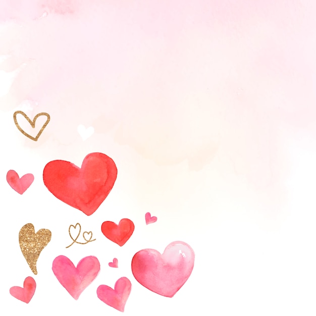 Free Vector valentine's day icon watercolor illustration