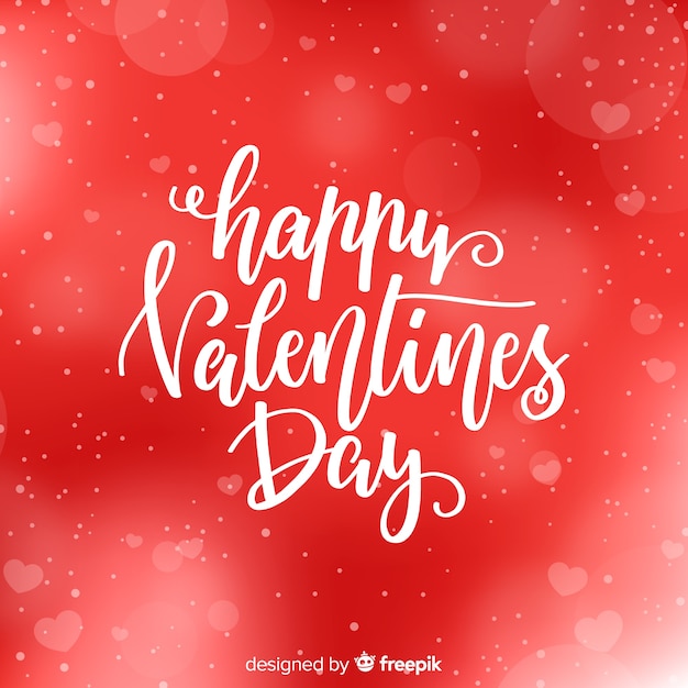 Valentine's day lettering background