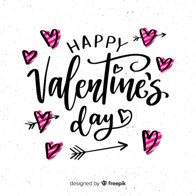 Free Vector valentine's day lettering