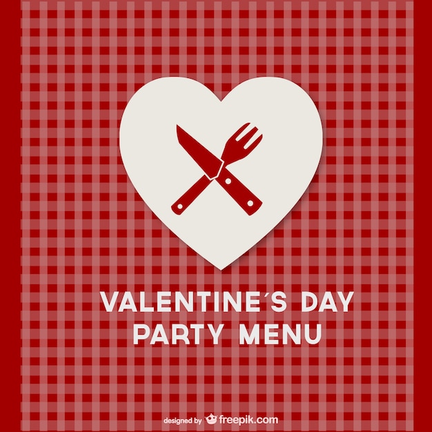 Free Vector valentine's day menu template 