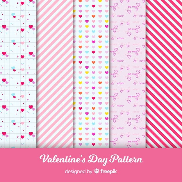 Free Vector valentine's day pattern collection