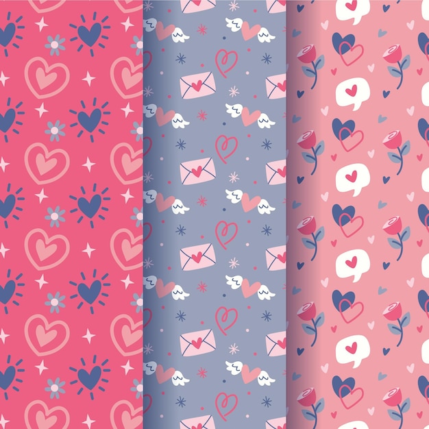 Valentine's day pattern collection