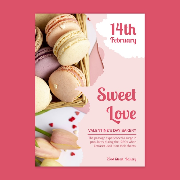 Free Vector valentine's day poster a4