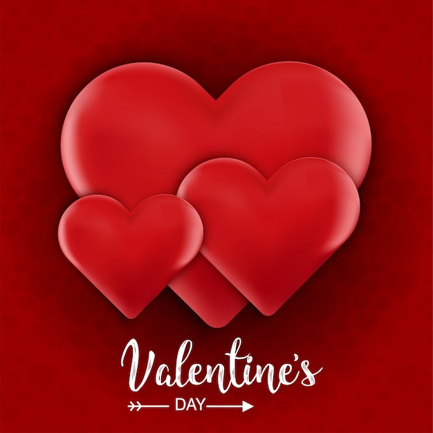 Valentine's Day Realistic Heart background