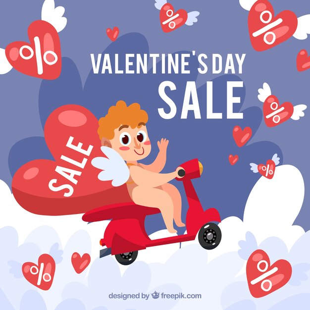 Valentine's day sale background