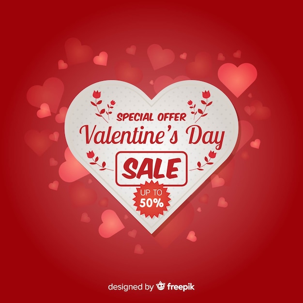 Valentine's day sale background