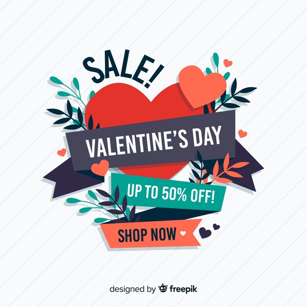 Free Vector valentine's day sale background