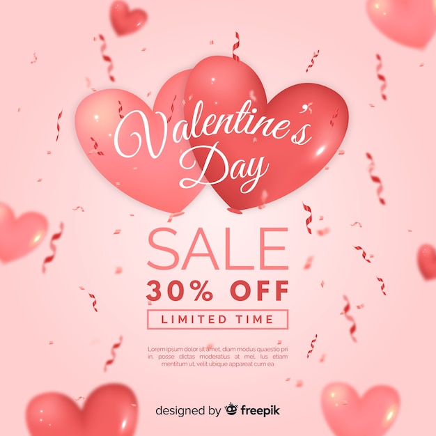 Valentine's day sale background