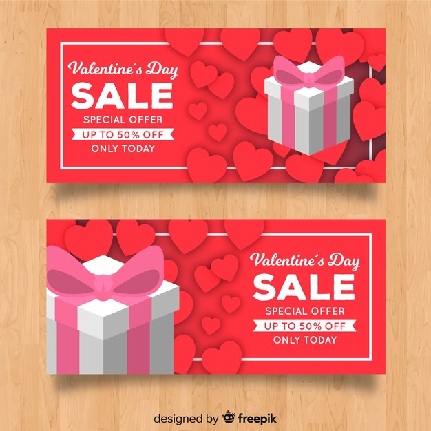 Valentine's day sale banner