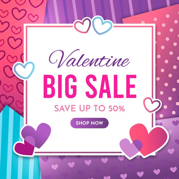 Valentine's day sale with discount