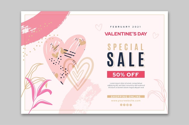 Valentine's day sales banner