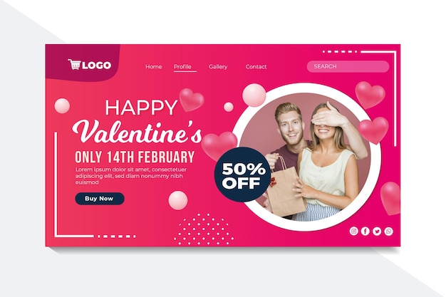 Valentine's day sales homepage