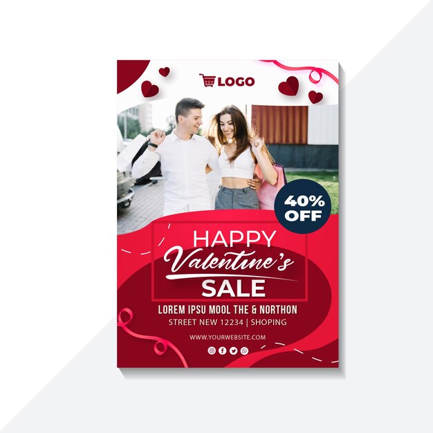 Valentine's day sales poster a4