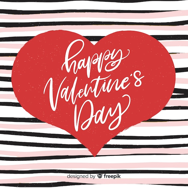 Free Vector valentine's day striped background