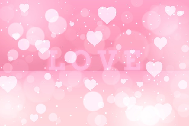 Valentine's day wallpaper with blurry elements